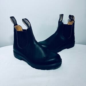 Blundstone Boots Black Leather Chelsea Pull On Comfort Ankle Winter 4 AU 7 US